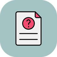 Ask Line Filled Curve Icon vector