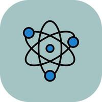 Neucleus Line Filled Curve Icon vector