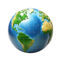 A globe with a map of the world on it png