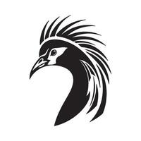 Stylish Peafowl Illustration Isolated on White Background for Graphics vector