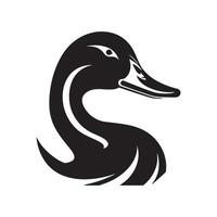 Modern illustration of duck head with white background vector