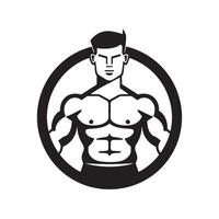 Modern illustration Graphic of gym men icon for logo vector
