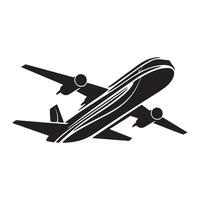 Modern Airplane Icon on White Background for Transportation and Travel vector