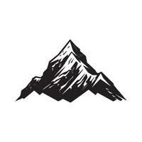 Stylized Mountain Icon Illustration on White Background for Outdoor Adventures vector