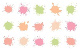 Set of colorful splashes. Bright colorful spots, trendy modern set of design elements. paint splashes. vector