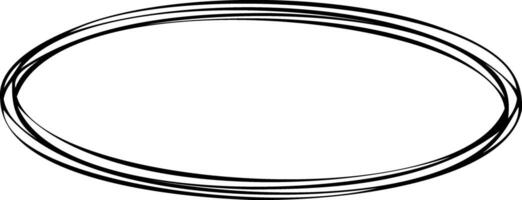 Simple Black Oval Horizontal Frame Illustration. Minimalist Art. Classic Border For Modern And Vintage Themes, Template, Decorative Layout, Banners, Invitations. illustration vector