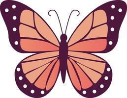 Butterfly Illustration with Detailed Artistic Design Wings. Elegant Art. Natural Beauty Of Wildlife For Decorative Elements And Nature Themed Projects, Spring And Summer Themes. illustration vector