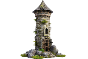 Stone Tower with Gate and Window png