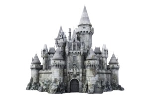 Majestic Stone Castle With Multiple Towers png