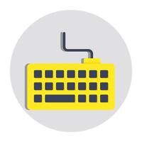 A flat design icon of keyboard vector