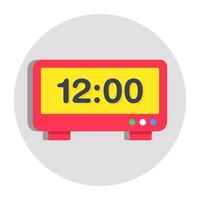 A colored design icon of digital clock vector