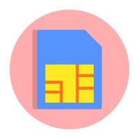 A creative design icon of mobile sim vector