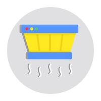 Flat design icon of smoke detector vector