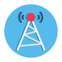 A trendy design icon of network tower vector