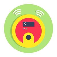 An icon design of smart vacuum vector