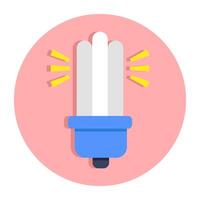 A colored design icon of led bulb vector