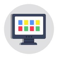 A trendy design icon of monitor vector