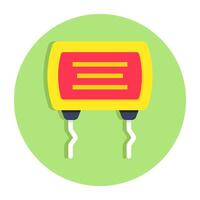 A trendy design icon of capacitor vector