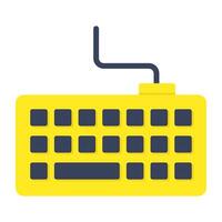A flat design icon of keyboard vector