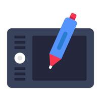 An icon design of pen tablet vector