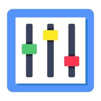 A flat design icon of boxplot vector