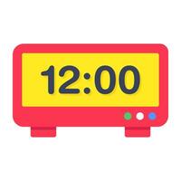 A colored design icon of digital clock vector