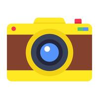 A trendy design icon of camera vector