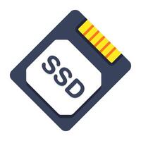 A trendy design icon of SSD card vector