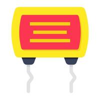 A trendy design icon of capacitor vector