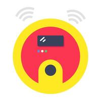 An icon design of smart vacuum vector
