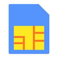 A creative design icon of mobile sim vector
