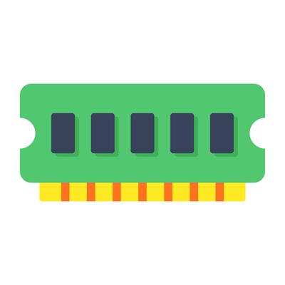 A colored design icon of ram