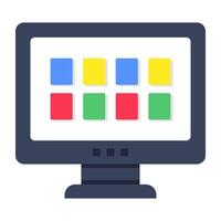 A trendy design icon of monitor vector