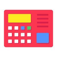 A flat design icon of biometric machine vector
