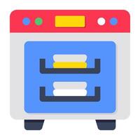 A colored design icon of cooking Range vector