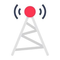 A trendy design icon of network tower vector