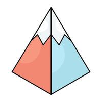 A beautiful design icon of pyramid chart vector