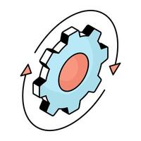 Creative design icon of setting update vector