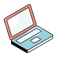 An icon design of laptop vector