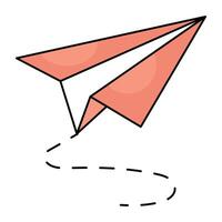 A trendy design icon of paper plane vector