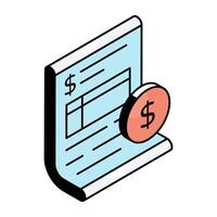 An icon design of balance sheet vector