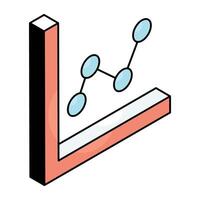 Creative design icon of graph vector
