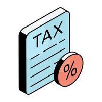 Perfect design icon of tax paper vector