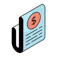Modern design icon of invoice vector