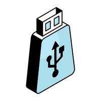 A trendy design icon of usb vector