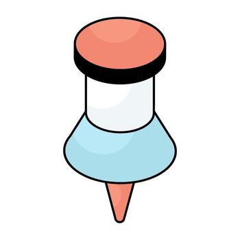 A colored design icon of push pin vector