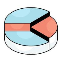 Premium design icon of pie chart vector
