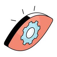 Creative design icon of eye settting vector