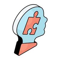 Creative design icon of mind Solution vector