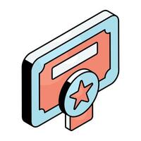 A beautiful design icon of certificate vector